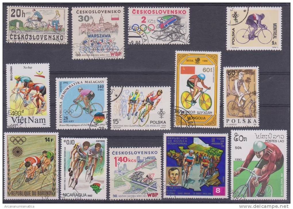 Lote De Sellos Usados / Lot Of Used Stamps  "DEPORTES SPORTS CICLISMO"   S-1158 - Ciclismo