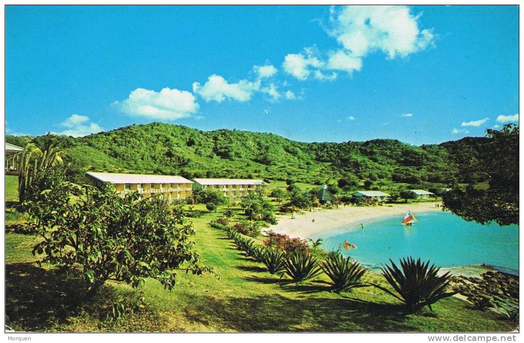 0530. Postal HAWKSBILL, Beach Hotel ANTIGUA. West Indias - Antigua Y Barbuda