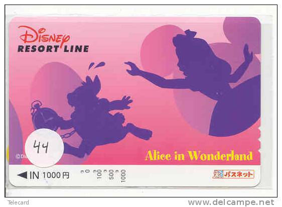 Carte Prépayée Japon (44) DISNEY JAPAN * ALICE IN WONDERLAND * PREPAID CARD * FILM MOVIE CINEMA KINO - Disney