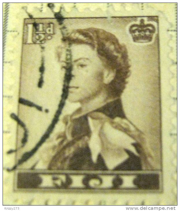 Fiji 1954 Queen Elizabeth II 1.5d - Used - Fiji (...-1970)