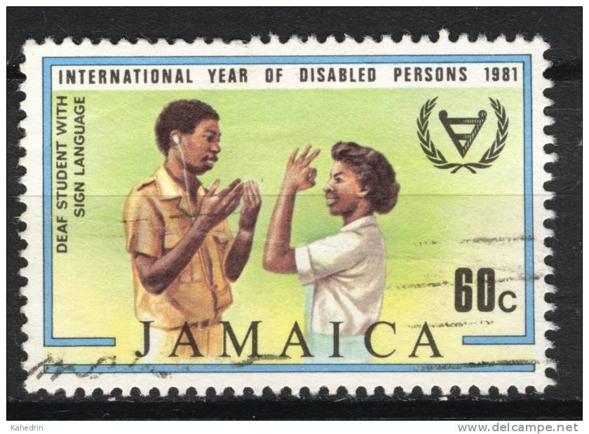 Jamaica 1981, Year Of Disabled Persons - Sign Language - Deaf Student (o), Used - Jamaica (1962-...)