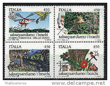 1984 - Italia 1682/85 Stemmi Corpo Forestale ---- - Francobolli