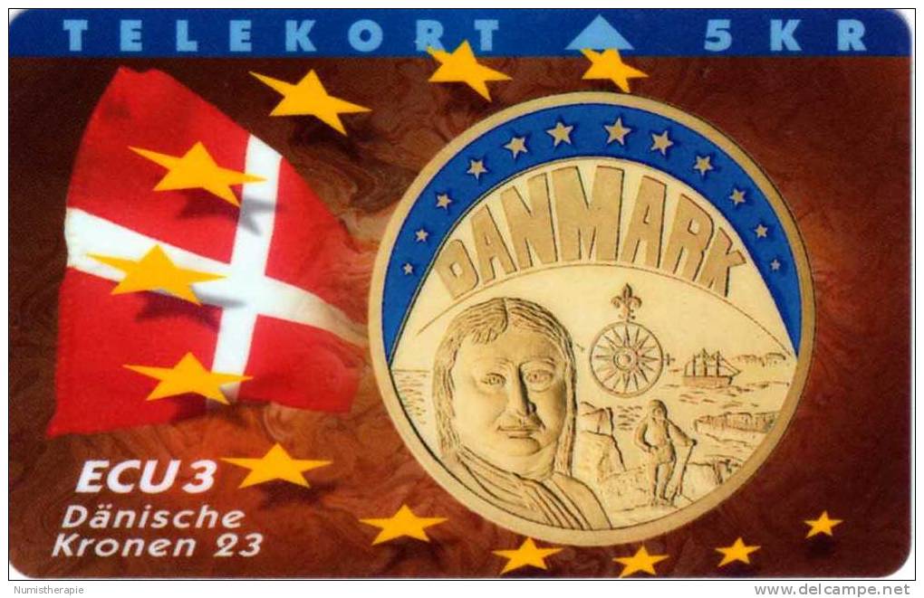 Teledanmark 5KR : Numistherapie Pièce ECU Danoise - Timbres & Monnaies