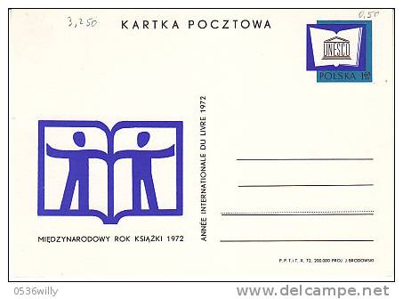 Polen 1972. Buch Books Livres. Année Internationale Du Livre (3.250) - Autres & Non Classés