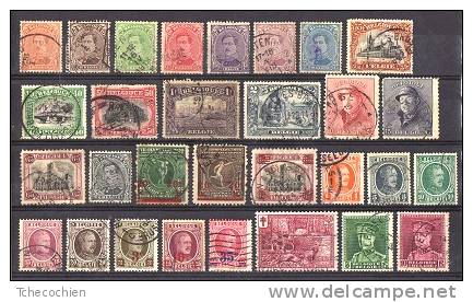 Belgique - Lot De 30 Oblitérés Différents Entre N° 135 Et N° 324 (Y&T) - Collections