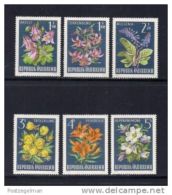 AUSTRIA 1966 Mint Never Hinged Stamp(s) Alpina Flora Nrs. 1209-1214 Complete Serie - Unused Stamps