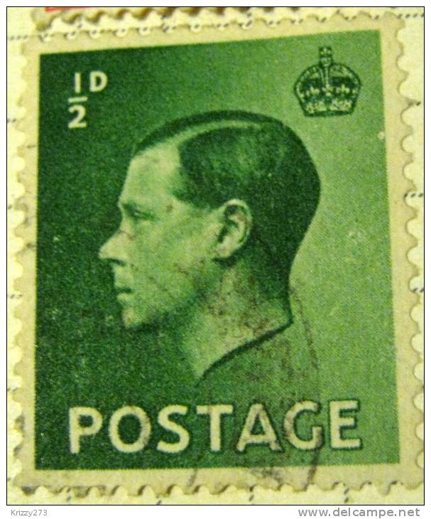 Great Britain 1936 King Edward VIII 0.5d - Used - Used Stamps