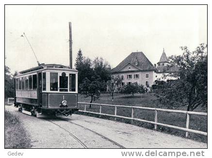 Chemin De Fer Gland-Begnins, Train à Martheray 1907 Retirage BVA 20 GB (106) - Gland