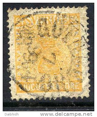 SWEDEN 1858 24 öre Orange-yellow, Fine Used  Michel 10b - Used Stamps