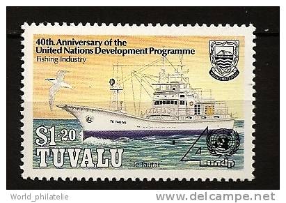 Tuvalu 1990 N° 550 Iso ** PNUD, Développement, Nations Unies, Chalutier, Pêche, Te Tautai, Bateau - Tuvalu (fr. Elliceinseln)