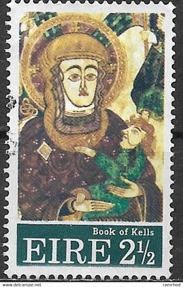 IRELAND 1972 Christmas - 21/2p - Madonna And Child (from Book Of Kells) FU - Oblitérés