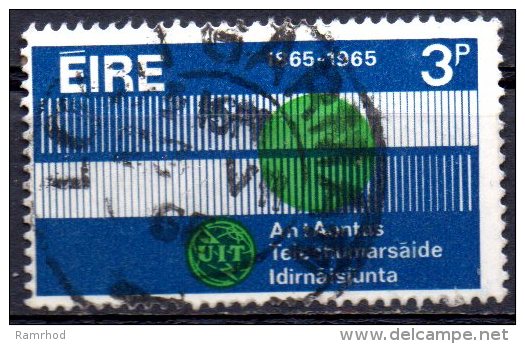 IRELAND 1965 Centenary Of I.T.U.- 3d - Waves Of Communications FU - Used Stamps