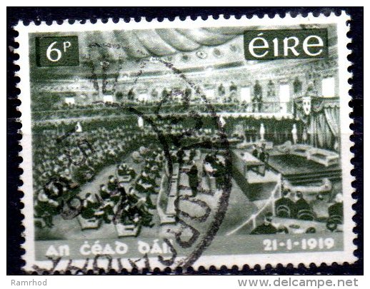 IRELAND 1969 50th Anniv Of Dail Eireann (1st National Parliament). - 6d - Dail Eireann Assembly FU - Gebruikt