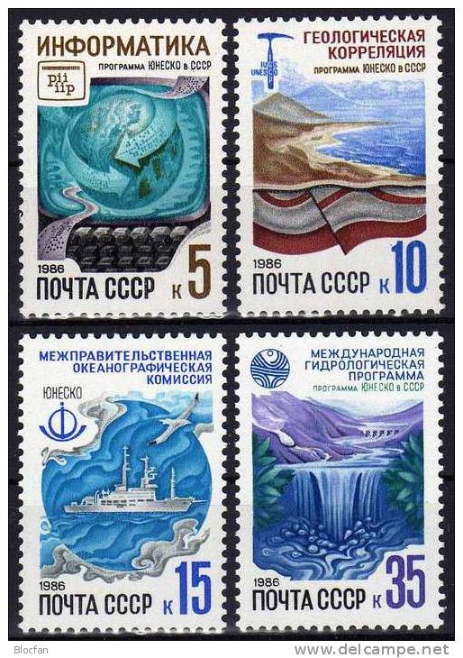 Informatik 1986 Sowjetunion 5623/6 ** 2€ Wissenschaften In Geologie Ozeanographie Hydrologie Nature Set Of USSR CCCP SU - Natuur