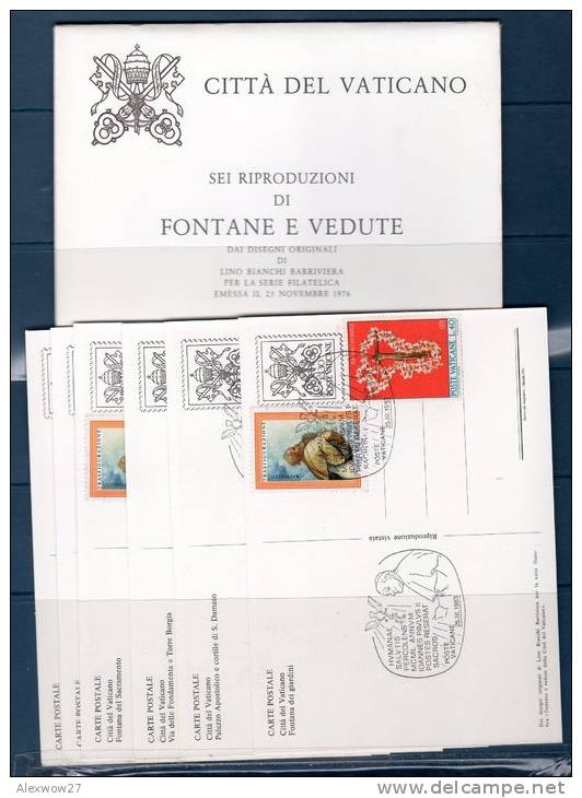 Vaticano / Vatican City  1978  --- Cartolina Postale 1978  --FONTANE E VEDUTE  -- FDC / SPECIAL OBBLITERATION + BOLLI - Enteros Postales