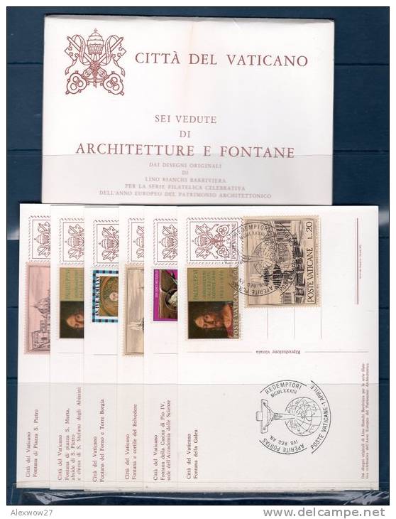 Vaticano / Vatican City  1977  --- Cartolina Postale 1977  --FONTANE -- FDC / SPECIAL OBBLITERATION + BOLLI - Entiers Postaux