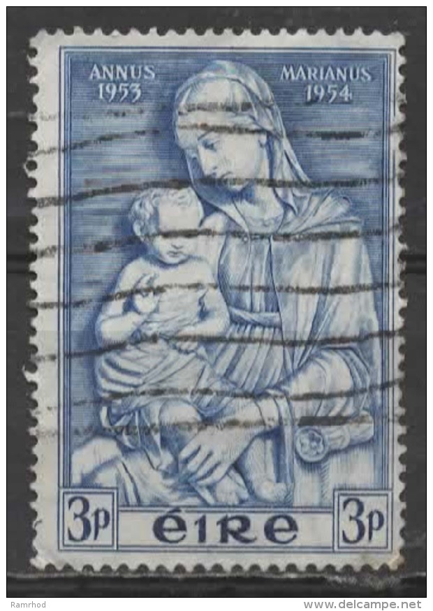IRELAND 1954 Marian Year - 3d Madonna And Child (Della Robbia) FU - Used Stamps