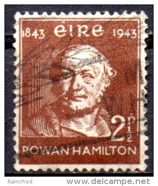 IRELAND 1943 Centenary Of Announcement Of Discovery Of Quaternions. - Sir William Rowan Hamilton 21/2d. - Brown  FU - Oblitérés