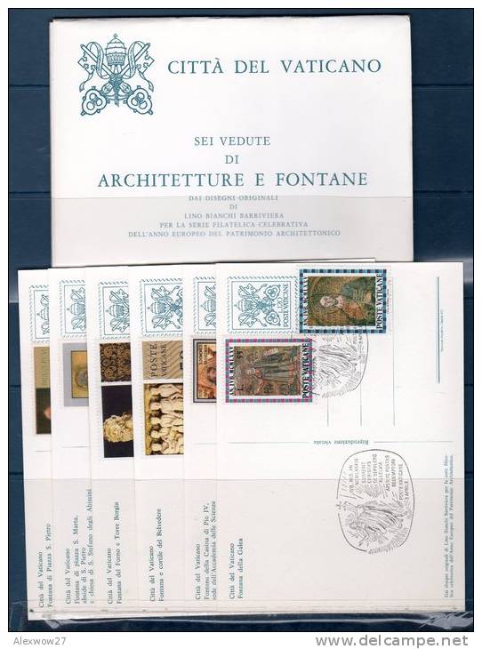 Vaticano / Vatican City  1977  --- Cartolina Postale 1977  --FONTANE -- FDC / SPECIAL OBBLITERATION + BOLLI - Postal Stationeries