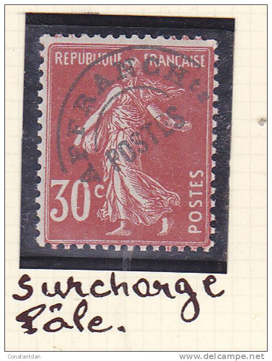 FRANCE PREO N° 61 30C ROUGE SOMBRE TYPE SEMEUSE SURCHARGE PALE NEUF SANS CHARNIERE - Neufs