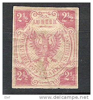 LÜBECK, 1872, Réimpression / Nachdrück Du 2 1/2 Shilling Rose, Neuf * B/TB, Cote ?? - Luebeck