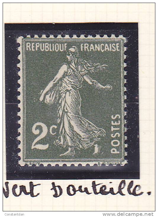 FRANCE N°278  2C VERT BOUTEILLE TYPE SEMEUSE CAMEE NEUF SANS CHARNIERE - Unused Stamps