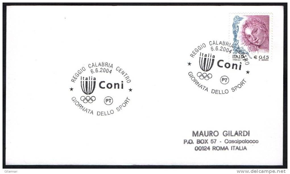 OLYMPIC RINGS - ITALIA REGGIO CALABRIA 2004 - C.O.N.I. - GIORNATA DELLO SPORT - CARD - Sommer 2004: Athen