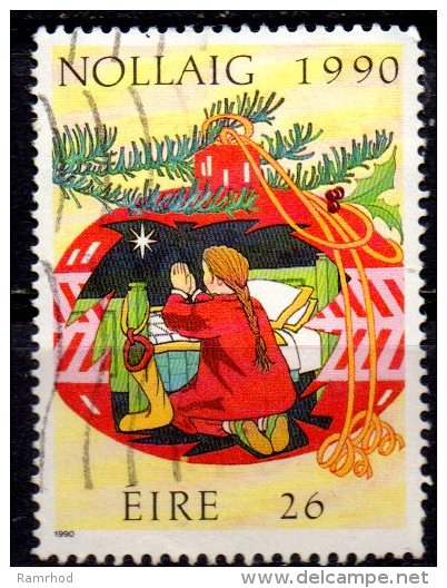 IRELAND 1990 Christmas - 26p. - Child Praying By Bed  FU - Oblitérés