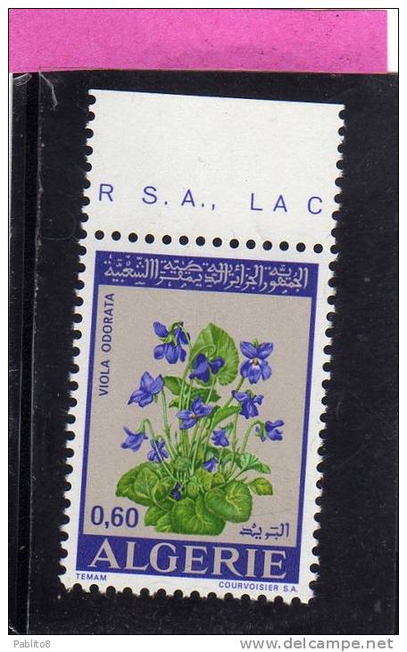 ALGERIA - ALGERIE 1972 FLOWER - FLEURS - PIANTE E FIORI VIOLA ODORATA MNH - Algeria (1962-...)