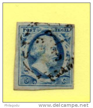Guillaume III, Le Premier Timbre    WILLEM III   Eerste Zegel Ø   4 Marges, Cote 45 €, - Used Stamps