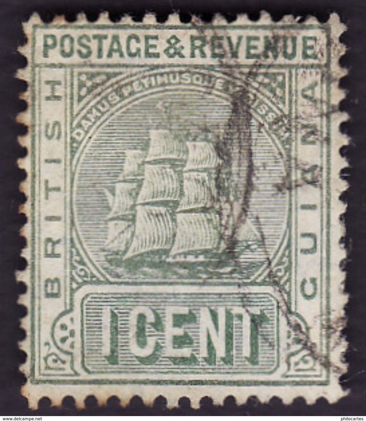 GUYANE  1891-02  -  YT  80  -  Armoiries  -  Oblitéré - Brits-Guiana (...-1966)