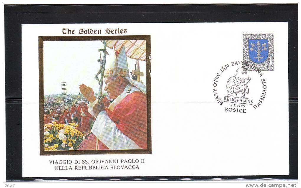 1995 VIAGGIO GIOVANNI PAOLO II REPUBBLICA SLOVACCA SLOVENSKO - Covers & Documents