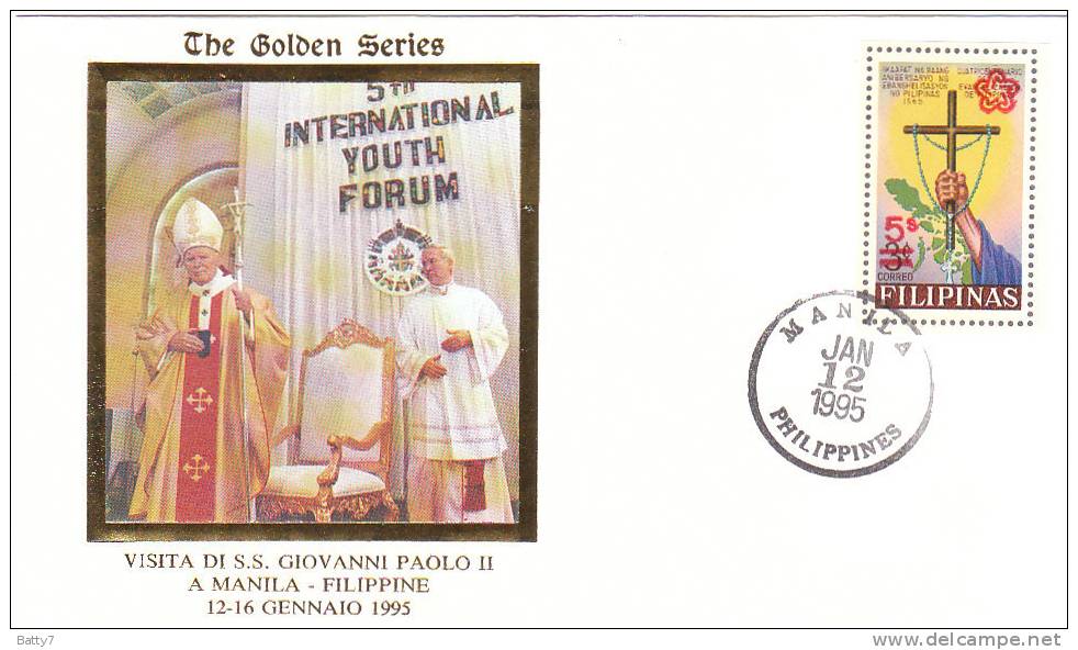 1995 MANILA FILIPPINE  - VIAGGI DEL PAPA GIOVANNI PAOLO II - YOUTH FORUM - Filippine