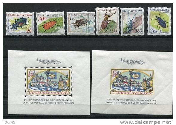 Czechoslovakia  1962 Mi 1315-1376 MH Complete Year  (-5 Stamps) CV 158 Euro - Full Years