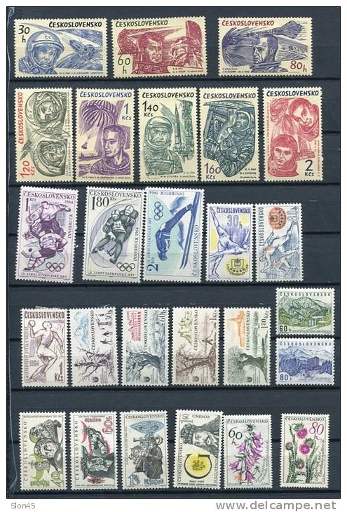 Czechoslovakia  1964  Mi 1447-1502 MH Complete Year  (-2 Stamps) CV 89 Euro - Full Years