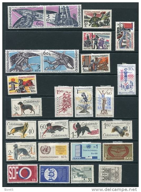 Czechoslovakia  1965  Mi 1503-1590 MH Complete Year  (-1 Stamps) CV 100 Euro - Années Complètes