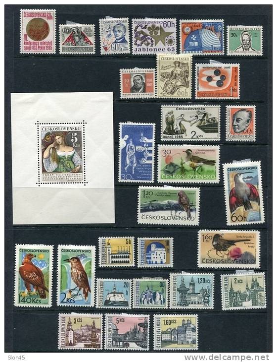 Czechoslovakia  1965  Mi 1503-1590 MH Complete Year  (-1 Stamps) CV 100 Euro - Volledig Jaar