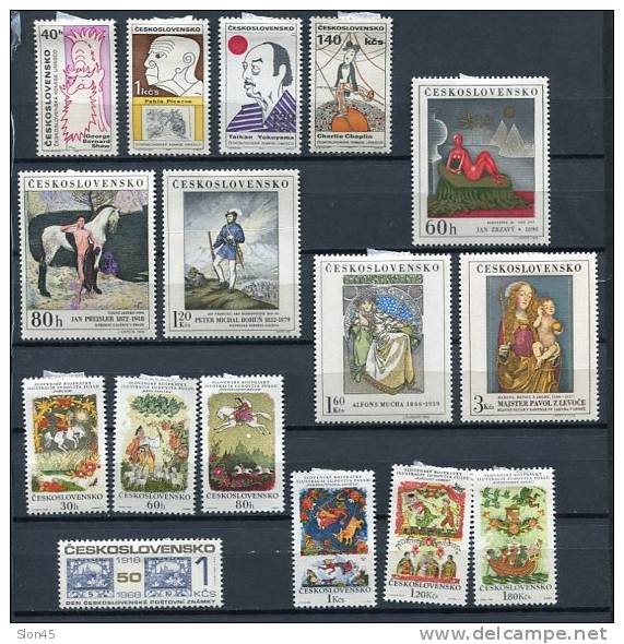 Czechoslovakia  1968  Mi 1762-1850 MH Complete Year  (-6 Stamps) CV 70 Euro - Full Years