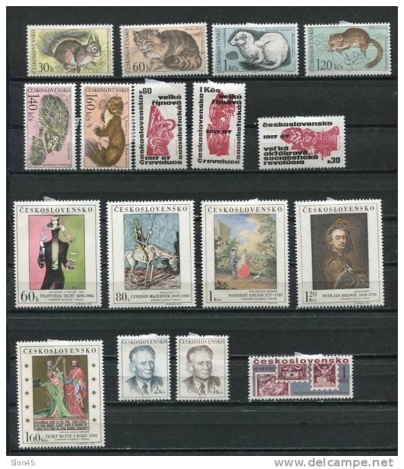 Czechoslovakia  1967 Accumulation Complete Sets MH Cv 84 Euro - Neufs