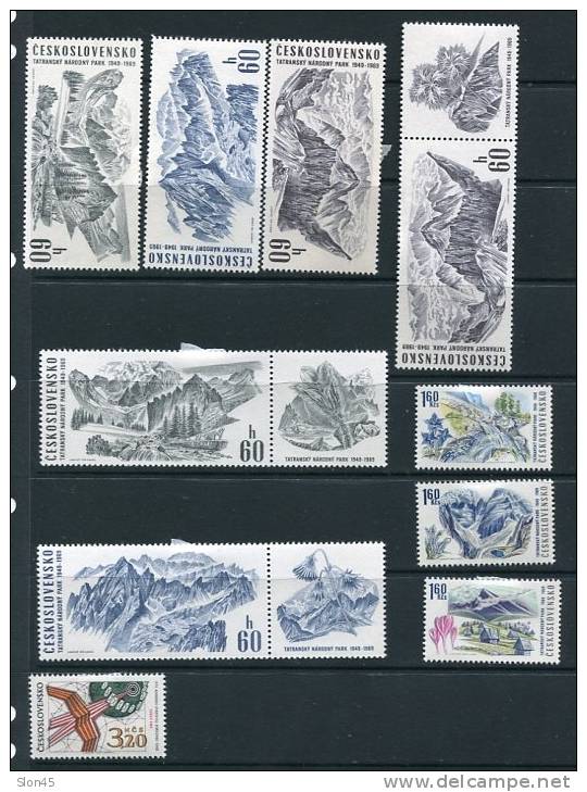 Czechoslovakia  1969 Mi 1851-1915 MH Complete Year  (-2 Stmps) - Full Years