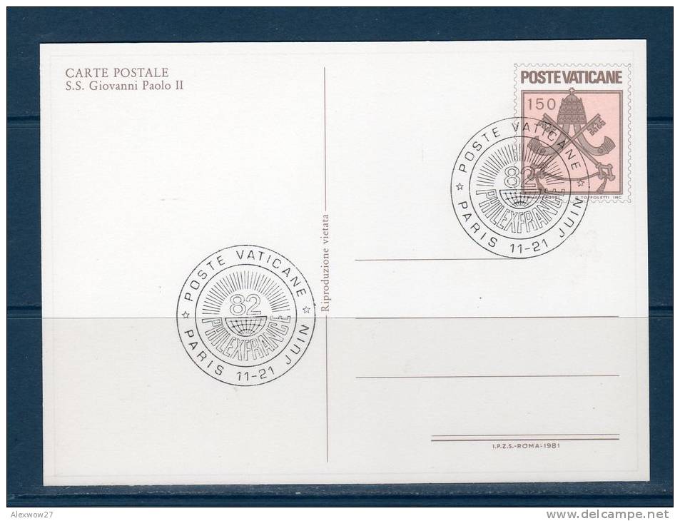 Vaticano / Vatican City  1981 --- Cartolina Postale   --S.S. GIOVANNI PAOLO II -- ANNULLO SPECIALE - Postal Stationeries