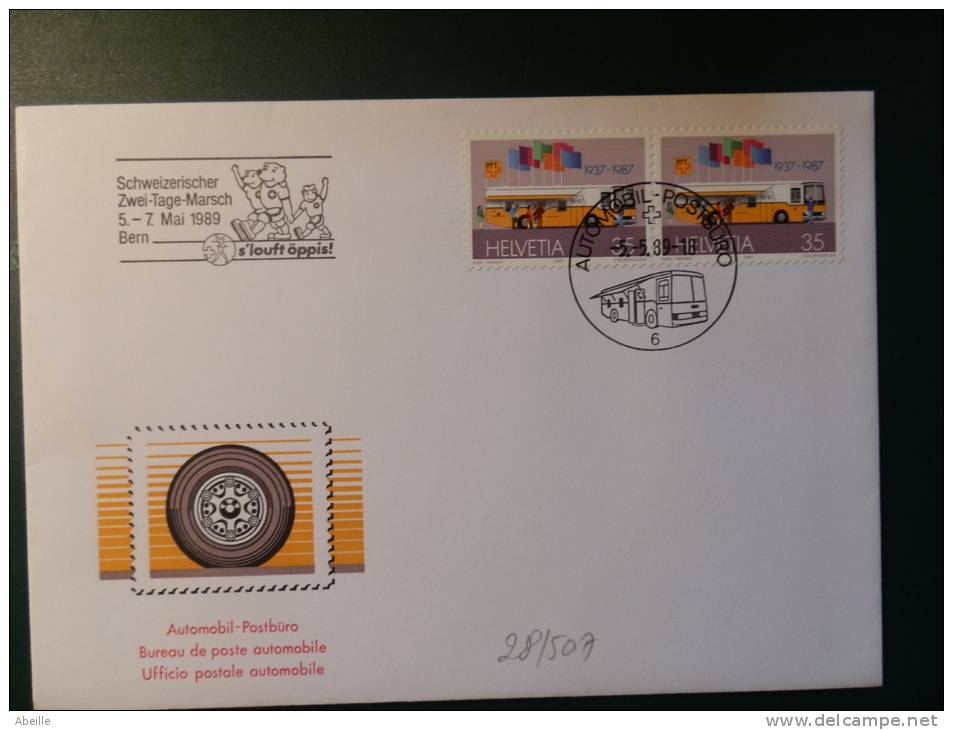 28/507  FDC SUISSE - Busses