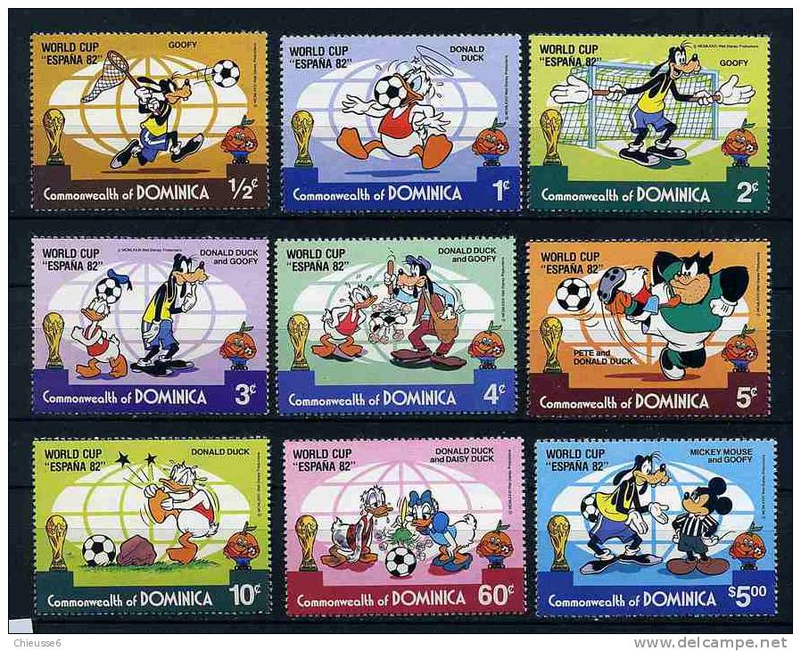 Dominique ** N° 720 à 728 - "Espana 82" Coupe Du Monde De Foot. Personnages De Walt Disney) - Dominique (1978-...)