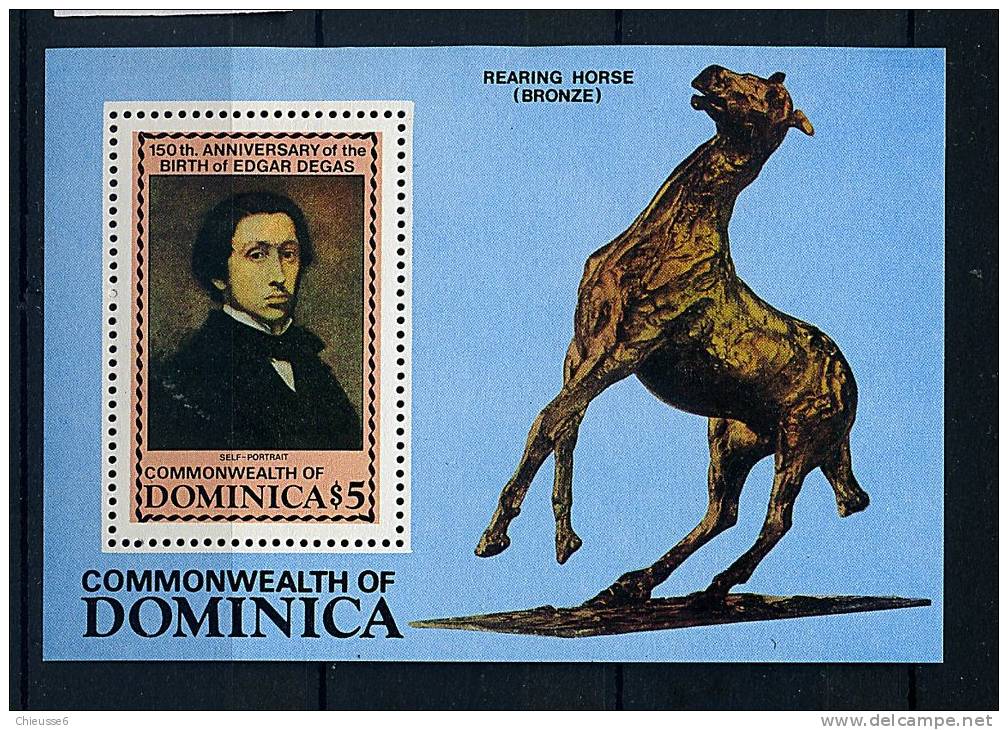 Dominique ** Bloc N° 92 - Edgar Degas, Peintre. Tableau - Dominica (1978-...)