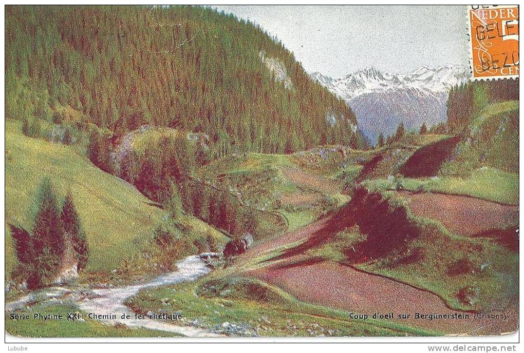 Bergüner Stein - Rhätische Bahn           Ca. 1910 - Bergün/Bravuogn