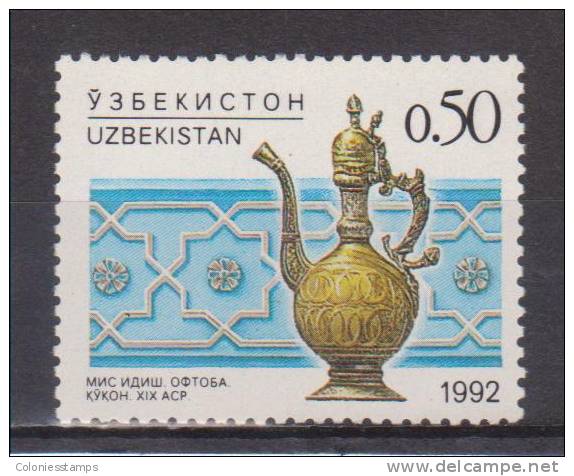 (SA0134) UZBEKISTAN, 1992 (Handicrafts). Mi # 6. MNH** Stamp - Ouzbékistan