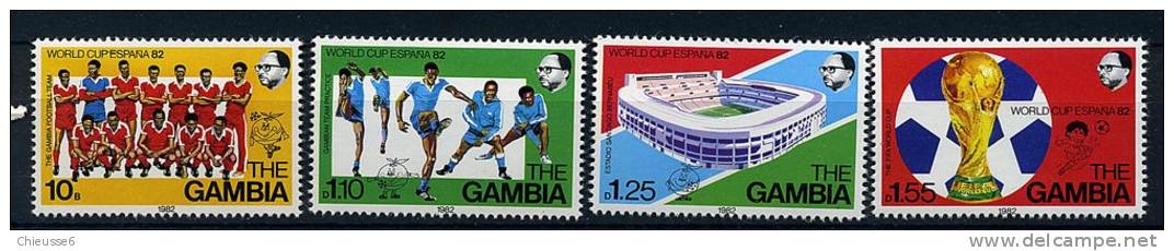 Gambie ** N° 442 à 445 - "Espana 82" Coupe Du Monde De Foot - Gambie (1965-...)
