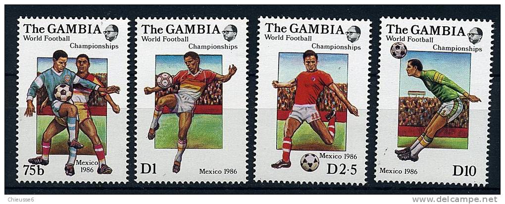 Gambie ** N° 590 à 593 - "Mexico 86" Coupe Du Monde De Foot - Gambie (1965-...)