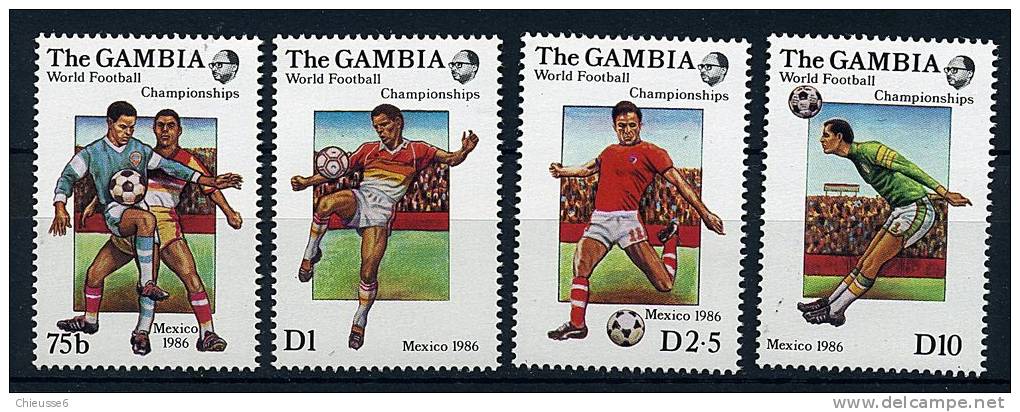 Gambie ** N° 590 à 593 - "Mexico 86" Coupe Du Monde De Foot - Gambia (1965-...)