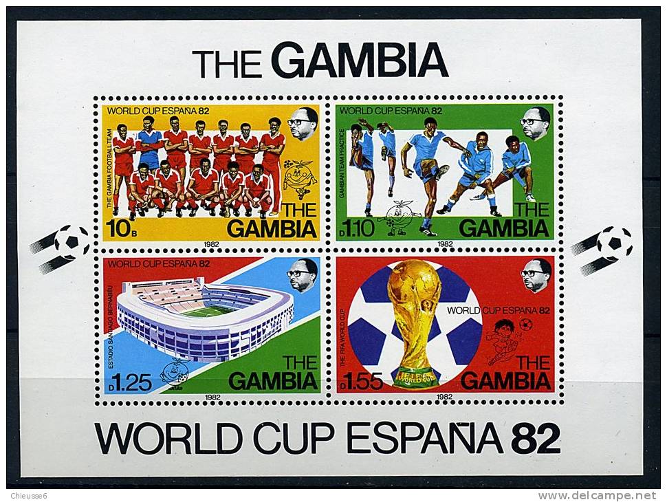 Gambie ** Bloc N° 6 - "Espana 82" Coupe Du Monde De Foot - Gambia (1965-...)